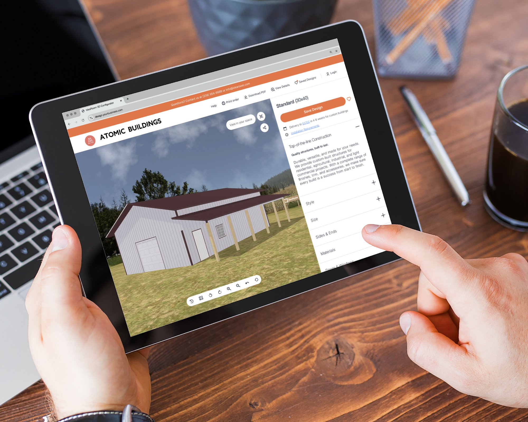 IdeaRoom for Post Frame on tablet
