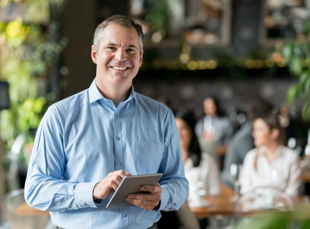 happy business owner